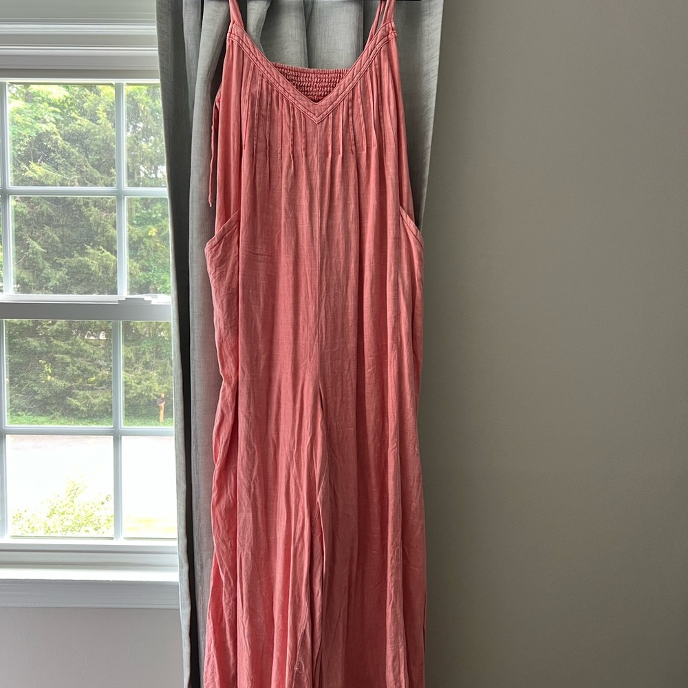 Free People Coral Sleeveless jumpsuit